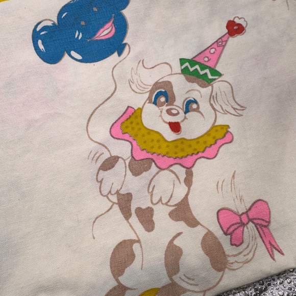 Vintage Cat Dog Rabbit Circus Pillow Case (1) One - Picture 5 of 11